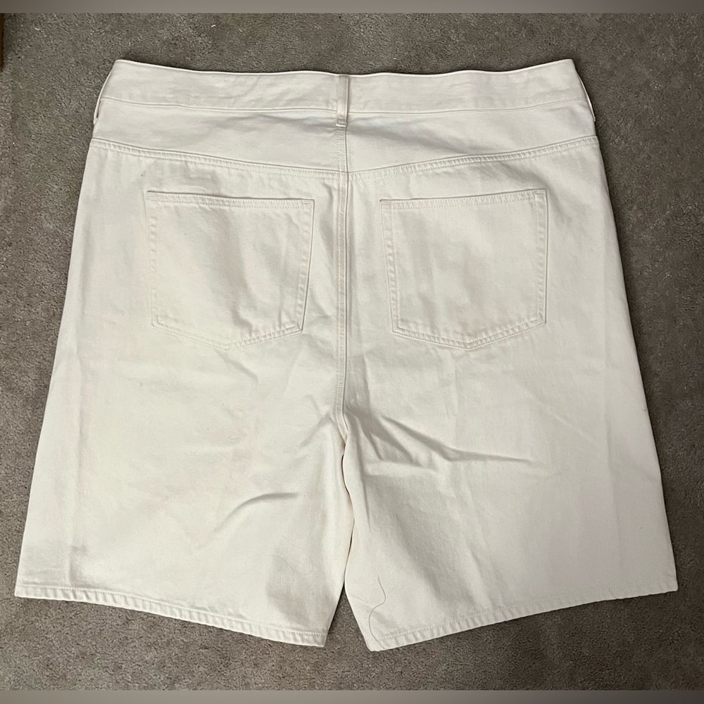 J.Crew Beige Cotton Twill Wide-Leg Shorts Size 36 NWT - Picture 3 of 9